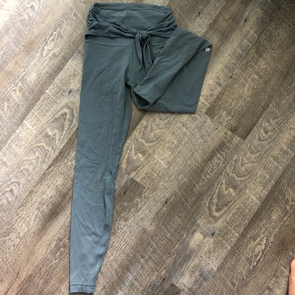 Blue Lululemon Align Wrap Waist Leggings
